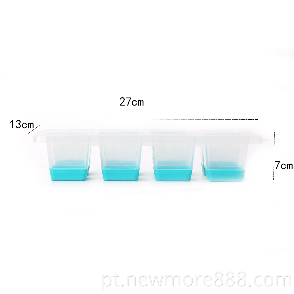 Easy-Release TPR & Flexible 8-Square Ice Cube Tray